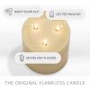 imageLuminara TriFlame Flameless LED Candle White 58quot x 57quot Moving Flame Real Wax Home Decor Battery Operated Emergency Light Religious Ceremony SafeIvory