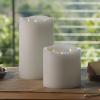 imageLuminara TriFlame Flameless LED Candle White 58quot x 57quot Moving Flame Real Wax Home Decor Battery Operated Emergency Light Religious Ceremony SafeWhite