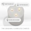 imageLuminara TriFlame Flameless LED Candle White 58quot x 57quot Moving Flame Real Wax Home Decor Battery Operated Emergency Light Religious Ceremony SafeWhite