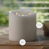 imageLuminara TriFlame Flameless LED Candle White 58quot x 57quot Moving Flame Real Wax Home Decor Battery Operated Emergency Light Religious Ceremony SafeWhite