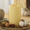 imageLuminara TriFlame Flameless LED Candle White 58quot x 57quot Moving Flame Real Wax Home Decor Battery Operated Emergency Light Religious Ceremony SafeIvory