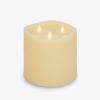 imageLuminara TriFlame Flameless LED Candle White 58quot x 57quot Moving Flame Real Wax Home Decor Battery Operated Emergency Light Religious Ceremony SafeIvory
