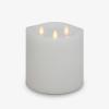 imageLuminara TriFlame Flameless LED Candle White 58quot x 57quot Moving Flame Real Wax Home Decor Battery Operated Emergency Light Religious Ceremony SafeWhite