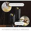 imageLuminara Wax Drip Flameless LED Candle White 3quot x 65quot Timer Function Real Wax Pillar Battery Operated Unscented Safe LongLastingBlack