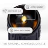 imageLuminara Wax Drip Flameless LED Candle White 3quot x 65quot Timer Function Real Wax Pillar Battery Operated Unscented Safe LongLastingBlack