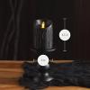 imageLuminara Wax Drip Flameless LED Candle White 3quot x 65quot Timer Function Real Wax Pillar Battery Operated Unscented Safe LongLastingBlack