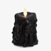 imageLuminara Wax Drip Flameless LED Candle White 3quot x 65quot Timer Function Real Wax Pillar Battery Operated Unscented Safe LongLastingBlack