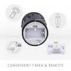 imageLuminara Wax Drip Flameless LED Candle White 3quot x 65quot Timer Function Real Wax Pillar Battery Operated Unscented Safe LongLastingBlack
