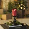 imageLuminara Wax Drip Flameless LED Candle White 3quot x 65quot Timer Function Real Wax Pillar Battery Operated Unscented Safe LongLastingRed