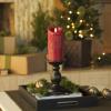 imageLuminara Wax Drip Flameless LED Candle White 3quot x 65quot Timer Function Real Wax Pillar Battery Operated Unscented Safe LongLastingRed