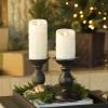 imageLuminara Wax Drip Flameless LED Candle White 3quot x 65quot Timer Function Real Wax Pillar Battery Operated Unscented Safe LongLastingWhite