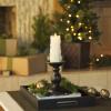 imageLuminara Wax Drip Flameless LED Candle White 3quot x 65quot Timer Function Real Wax Pillar Battery Operated Unscented Safe LongLastingWhite