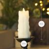 imageLuminara Wax Drip Flameless LED Candle White 3quot x 65quot Timer Function Real Wax Pillar Battery Operated Unscented Safe LongLastingWhite