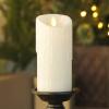 imageLuminara Wax Drip Flameless LED Candle White 3quot x 65quot Timer Function Real Wax Pillar Battery Operated Unscented Safe LongLastingWhite