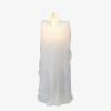 imageLuminara Wax Drip Flameless LED Candle White 3quot x 65quot Timer Function Real Wax Pillar Battery Operated Unscented Safe LongLastingWhite