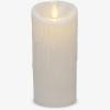 imageLuminara Wax Drip Flameless LED Candle White 3quot x 65quot Timer Function Real Wax Pillar Battery Operated Unscented Safe LongLastingWhite