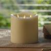 imageLuminara TriFlame Flameless LED Candle White 58quot x 57quot Moving Flame Real Wax Home Decor Battery Operated Emergency Light Religious Ceremony SafeIvory