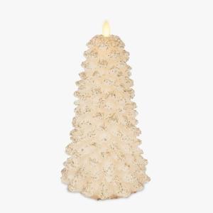 imageLuminara Christmas North Tree Flameless LED Candle White Swan 134quot Battery Operated Moving Flame Real Wax Unscented Safe Timer Home Decor Convenient96 Tall
