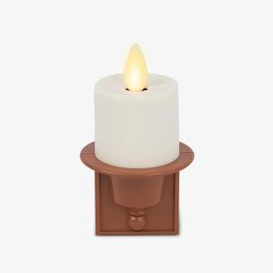 imageLuminara Nightlight Flameless Candle Bronze Electrical Outlet Plugs wDusk Dawn Sensor Auto Switch OnOff for Home Safety Window DecorativeBaked Clay