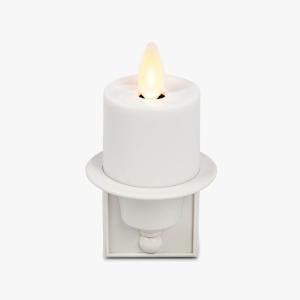 imageLuminara Nightlight Flameless Candle Bronze Electrical Outlet Plugs wDusk Dawn Sensor Auto Switch OnOff for Home Safety Window DecorativeWhite