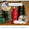 imageLuminara  Flameless Holiday LED Candle Battery Operated Moving Flame  Red Nutcracker  Pack of 13x7  Unscented Indoor Realistic Flickering SafeNutcracker