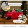 imageLuminara  Flameless Holiday LED Candle Battery Operated Moving Flame  Red Truck  Pack of 173x55x55  Auto Timer Builtin 5Hour Timer CandleRed Truck