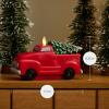 imageLuminara  Flameless Holiday LED Candle Battery Operated Moving Flame  Red Truck  Pack of 173x55x55  Auto Timer Builtin 5Hour Timer CandleRed Truck