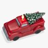 imageLuminara  Flameless Holiday LED Candle Battery Operated Moving Flame  Red Truck  Pack of 173x55x55  Auto Timer Builtin 5Hour Timer CandleRed Truck