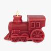imageLuminara  Flameless Holiday LED Candle Battery Operated Moving Flame  Red Truck  Pack of 173x55x55  Auto Timer Builtin 5Hour Timer CandleTrain