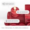 imageLuminara  Flameless Holiday LED Candle Battery Operated Moving Flame  Red Truck  Pack of 173x55x55  Auto Timer Builtin 5Hour Timer CandleTrain
