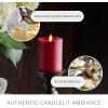 imageLuminara Flameless Moving Flame LED Pillar Candle  Unscented Real Wax with Melted Edge Home Decor  Automatic Timer Remote Ready  Burgundy  65quot3 x 45 inch