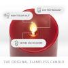 imageLuminara Flameless Moving Flame LED Pillar Candle  Unscented Real Wax with Melted Edge Home Decor  Automatic Timer Remote Ready  Burgundy  65quot3 x 45 inch