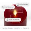 imageLuminara Flameless Moving Flame LED Pillar Candle  Unscented Real Wax with Melted Edge Home Decor  Automatic Timer Remote Ready  Burgundy  65quot3 x 65 inch