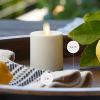 imageLuminara Outdoor Votive Flameless LED Candle Cherry Red 2quot x 32quot Moving Flame Battery Operated Timer Remote Ready IPX4 Matte Plastic FinishPearl Ivory