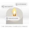 imageLuminara Outdoor Votive Flameless LED Candle Cherry Red 2quot x 32quot Moving Flame Battery Operated Timer Remote Ready IPX4 Matte Plastic FinishPearl Ivory
