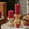 imageLuminara Outdoor Votive Flameless LED Candle Cherry Red 2quot x 32quot Moving Flame Battery Operated Timer Remote Ready IPX4 Matte Plastic FinishSalsa