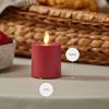 imageLuminara Outdoor Votive Flameless LED Candle Cherry Red 2quot x 32quot Moving Flame Battery Operated Timer Remote Ready IPX4 Matte Plastic FinishSalsa
