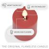 imageLuminara Outdoor Votive Flameless LED Candle Cherry Red 2quot x 32quot Moving Flame Battery Operated Timer Remote Ready IPX4 Matte Plastic FinishSalsa