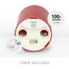 imageLuminara Outdoor Votive Flameless LED Candle Cherry Red 2quot x 32quot Moving Flame Battery Operated Timer Remote Ready IPX4 Matte Plastic FinishSalsa