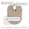 imageLuminara Outdoor Votive Flameless LED Candle Cherry Red 2quot x 32quot Moving Flame Battery Operated Timer Remote Ready IPX4 Matte Plastic FinishWarm Taupe