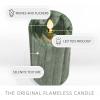 imageLuminara Selenite Looking Flameless Candle Holiday Red 3quot x 45quot Battery Operated Real Wax Moving Flame LED Pillar wTimer Home Decor UnscentedGreen