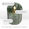 imageLuminara Selenite Looking Flameless Candle Holiday Red 3quot x 45quot Battery Operated Real Wax Moving Flame LED Pillar wTimer Home Decor UnscentedGreen