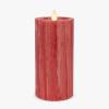 imageLuminara Selenite Looking Flameless Candle Holiday Red 3quot x 45quot Battery Operated Real Wax Moving Flame LED Pillar wTimer Home Decor UnscentedHoliday Red