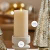 imageLuminara Selenite Looking Flameless Candle Holiday Red 3quot x 45quot Battery Operated Real Wax Moving Flame LED Pillar wTimer Home Decor UnscentedWhite Swan