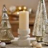 imageLuminara Selenite Looking Flameless Candle Holiday Red 3quot x 45quot Battery Operated Real Wax Moving Flame LED Pillar wTimer Home Decor UnscentedWhite Swan