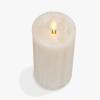 imageLuminara Selenite Looking Flameless Candle Holiday Red 3quot x 45quot Battery Operated Real Wax Moving Flame LED Pillar wTimer Home Decor UnscentedWhite Swan