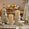 imageLuminara Selenite Looking Flameless Candle Holiday Red 3quot x 45quot Battery Operated Real Wax Moving Flame LED Pillar wTimer Home Decor UnscentedWhite Swan