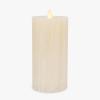 imageLuminara Selenite Looking Flameless Candle Holiday Red 3quot x 45quot Battery Operated Real Wax Moving Flame LED Pillar wTimer Home Decor UnscentedWhite Swan