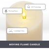 imageMatchless Candle Co by Luminara Set of 3 3quot x 45quot55quot65quot Flameless LED Flickering Battery Candle Moving Flame Pillar Melted Edge Real Wax Smooth Finish Bright RedIvory