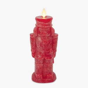 imageLuminara  Flameless Holiday LED Candle Battery Operated Moving Flame  Red Nutcracker  Pack of 13x7  Unscented Indoor Realistic Flickering SafeNutcracker